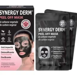 Synergy Derm Maschera Viso Carbone Vegetale 4 Trattamenti Monodose 7g