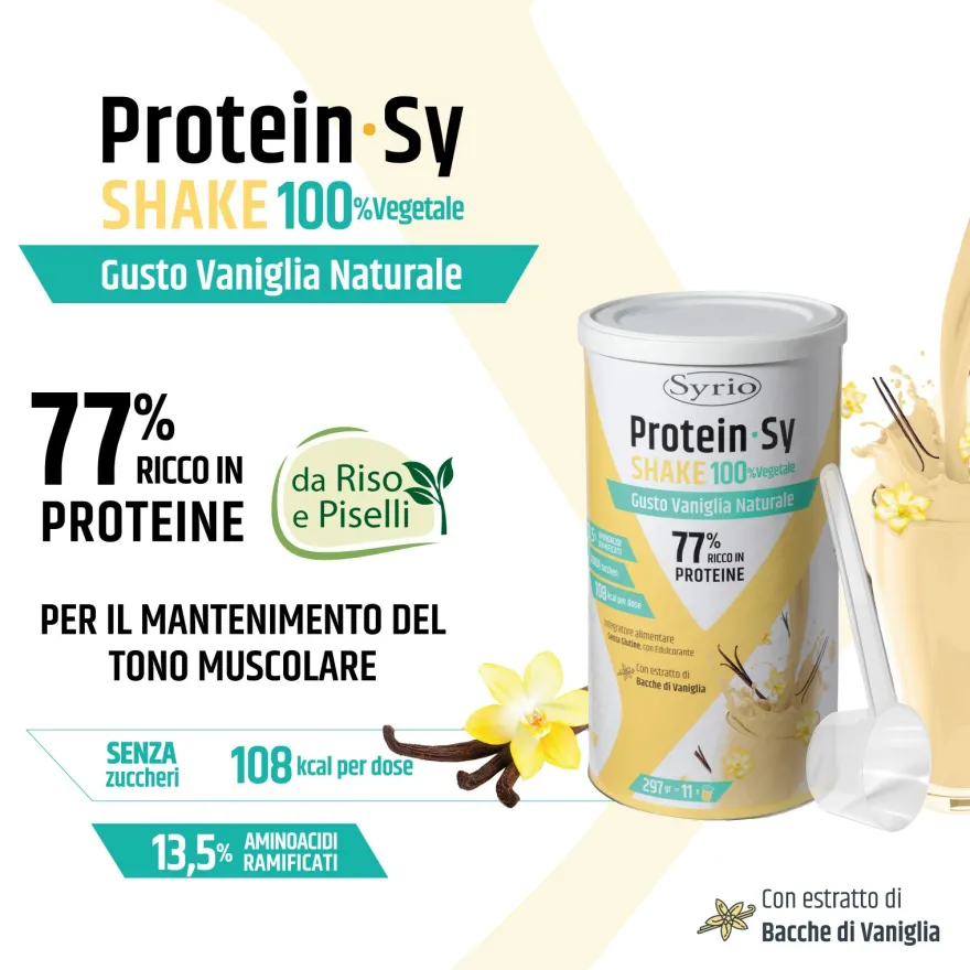 Syrio Protein-sy Shake Vegetale Vaniglia Naturale Integratore 297g