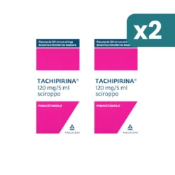 Tachipirina 120mg/5ml sciroppo febbre bambini bipacco 2x120ml