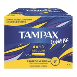 Tampax Compak Regular Assorbenti Interni Con Applicatore 16 Pezzi