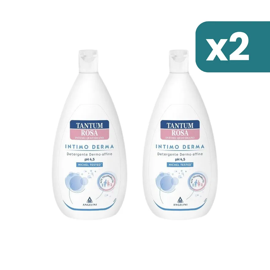 Tantum Rosa Intimo Derma Detergente Ph4,5 2 confezioni da 500ml