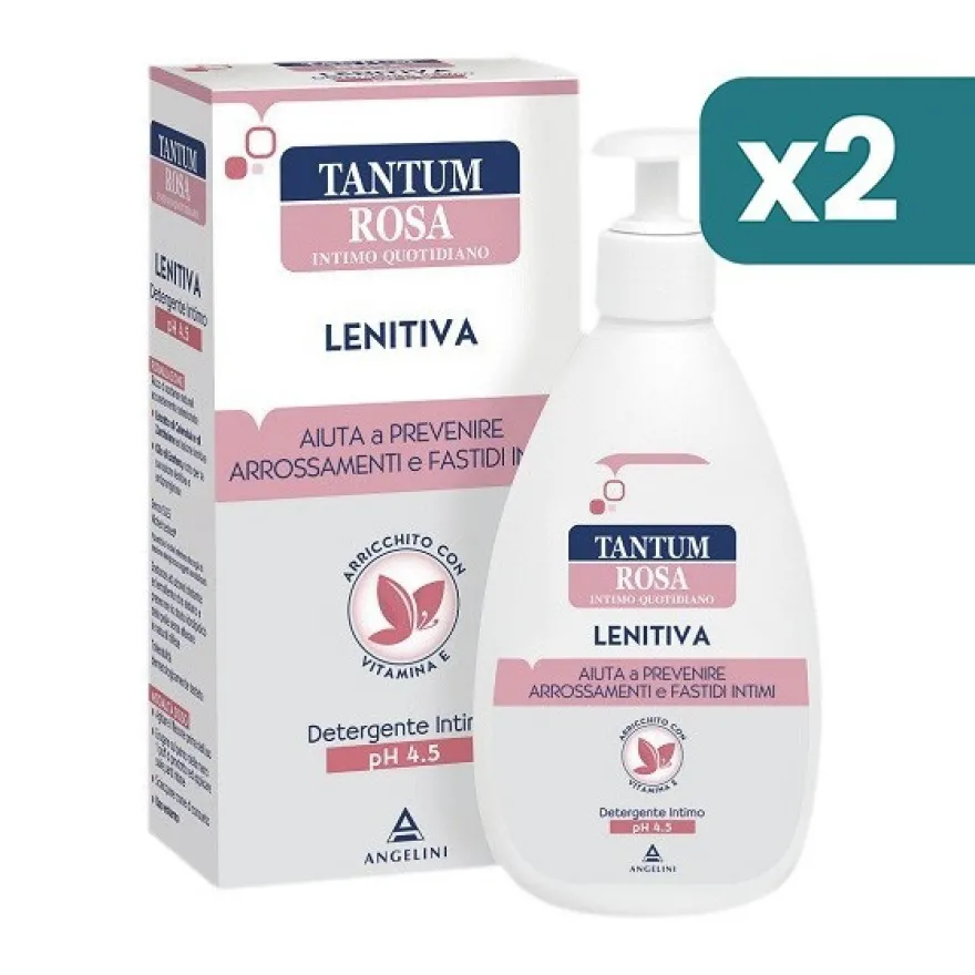 Tantum Rosa Lenitiva Detergente Intimo Ph 2 confezioni da 4,5 200ml