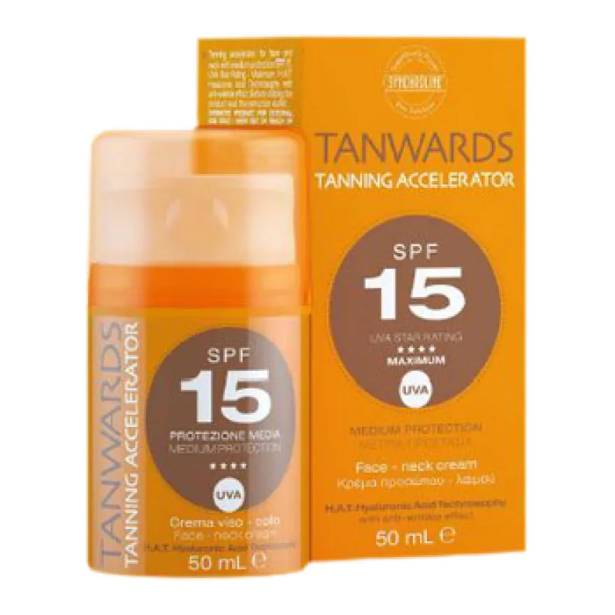 Tanwards Crema Viso Acceleratore Abbronzatura Spf 15 50ml
