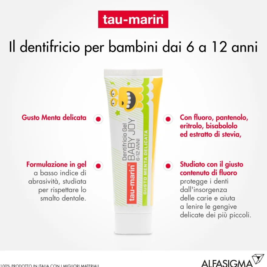 Tau-marin Dentifricio Baby Joy 6-12 Anni 50ml