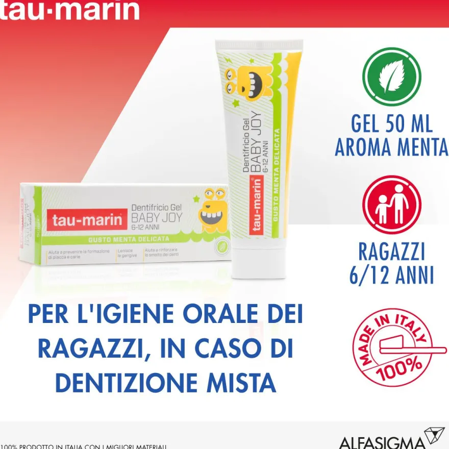 Tau-marin Dentifricio Baby Joy 6-12 Anni 50ml