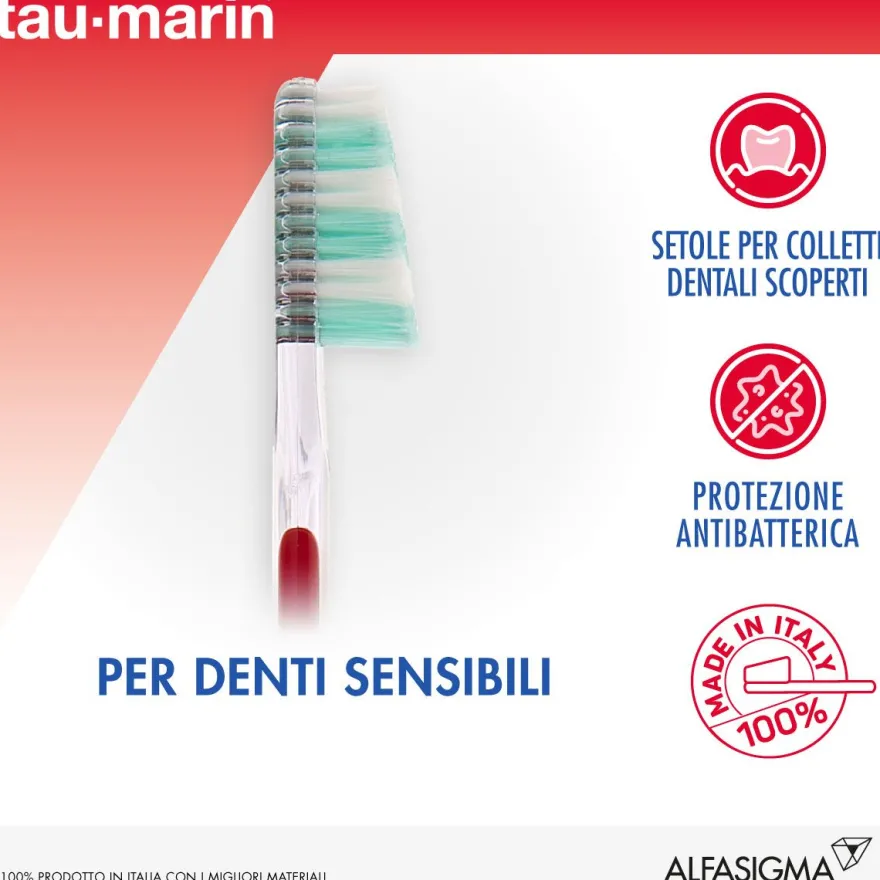 Taumarin Spazzolino Sensitive Gengive Antibatterico 1 Pezzo
