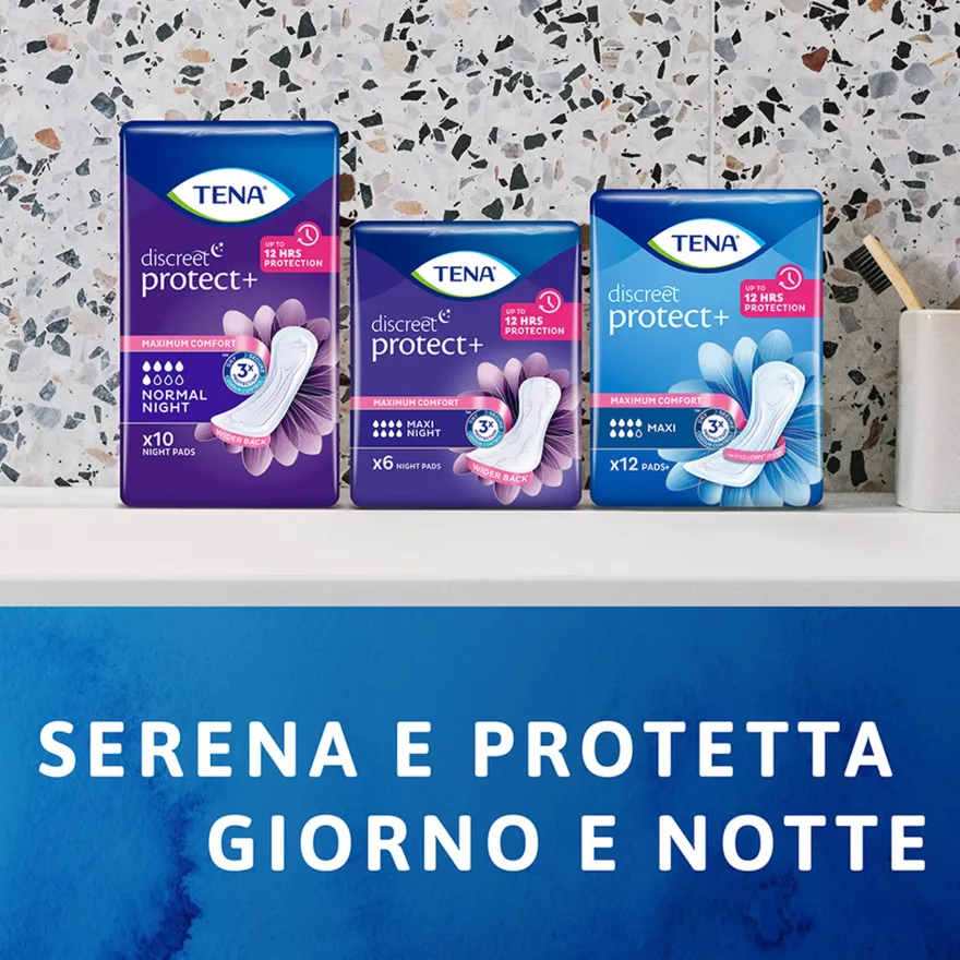Tena Discreet Normal Night Assorbenti Incontinenza Leggera 10 Pezzi