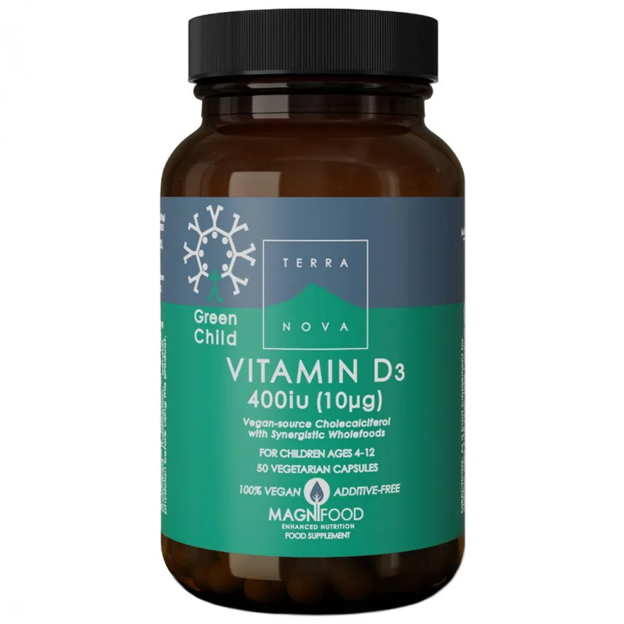 Terranova Green Child Vitamina D3 Integratore Ossa 50 Capsule