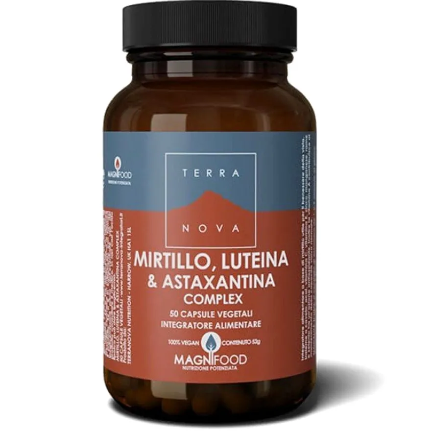 Terranova Mirtillo Luteina E Astaxantina Complex Integratore Vista 50 Capsule