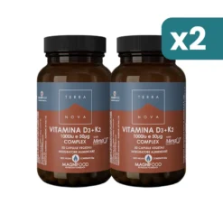Terranova Vitamina D3+k2 integratore ossa e denti bipacco 2x50 capsule