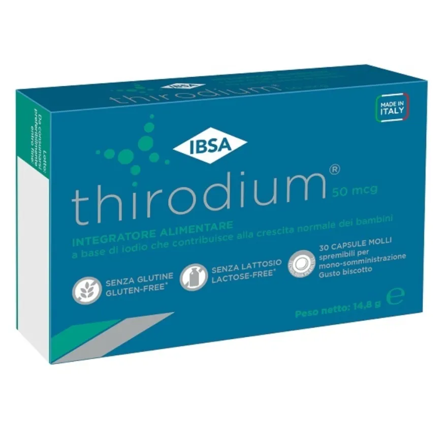 Thirodium 50mcg Integratore Per Crescita Bambini 30 Capsule Molli