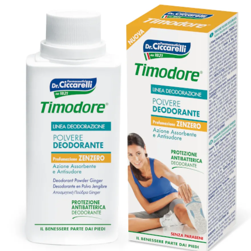 Timodore Polvere Deodorante Zenzero 75 Grammi