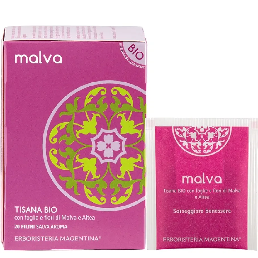 Tisana Malva Bio Per Intestino Con Azione Emolliente 20 Filtri