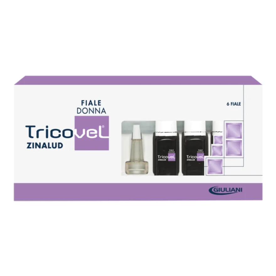 Tricovel Zinalud Donna Trattamento Anticaduta Capelli 6 Fiale