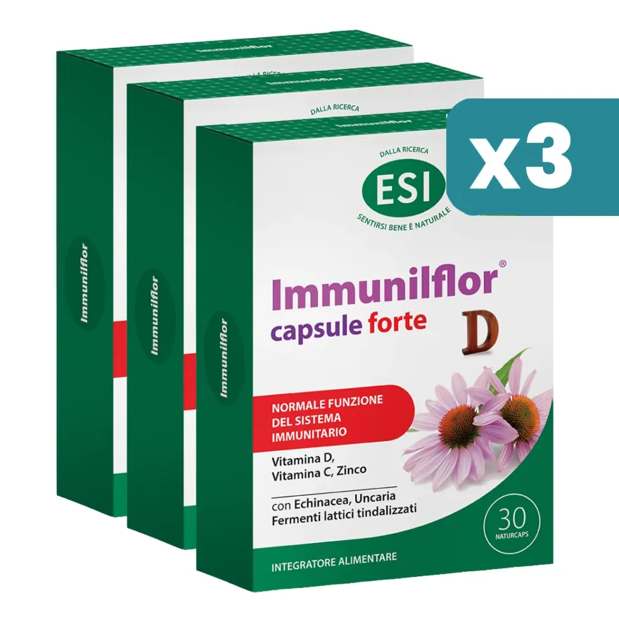 Tripacco 3x30 naturcaps Esi Immunilflor Forte integratore immunostimolante