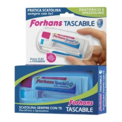 Uragme Forhans Tascabile Kit Da Viaggio 2 Pezzi
