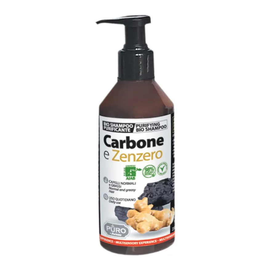 Uragme Shampoo Purificante Carbone E Zenzero Capelli Grassi 250ml