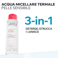 Uriage Acqua Micellare Termale Pelle Sensibile Viso Occhi Labbra Strucca Lenisce Deterge 250ml