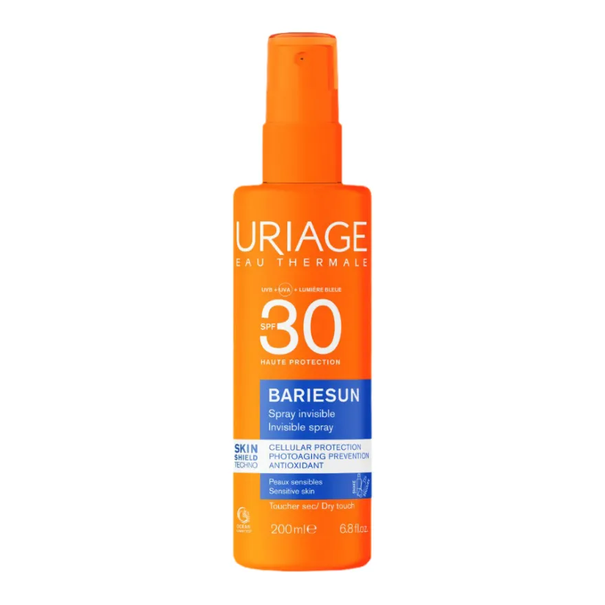 Uriage Bariésun Spray Solare Invisibile Spf30 Pelle Sensibile Viso E Corpo Protegge E Idrata 200ml