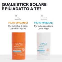 Uriage Bari&eacute;sun Stick Minerale Spf50+ Viso Labbra Pelle Intollerante Atopica Cicatrici 18g