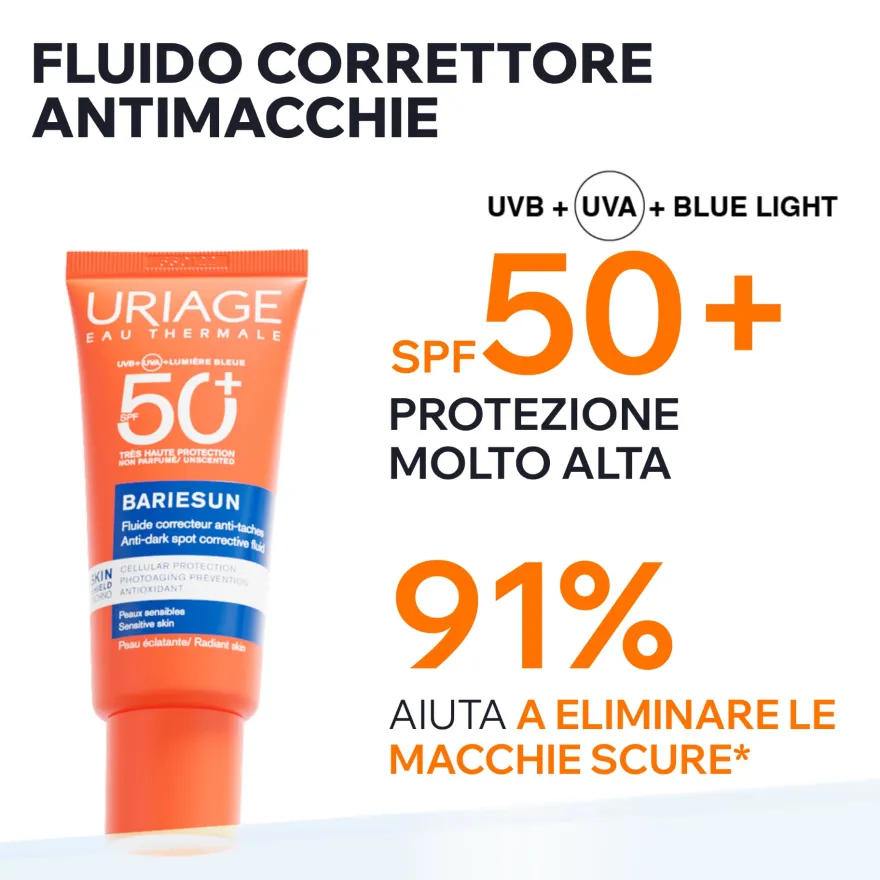 Uriage Bariesun Fluido Anti Macchie Spf50+ Protezione Solare Viso Pelle Sensibile 40ml