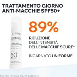 Uriage Depiderm Crema Giorno Anti Macchie Spf50+ Idratante E Protettiva Con Vitamina C 30ml