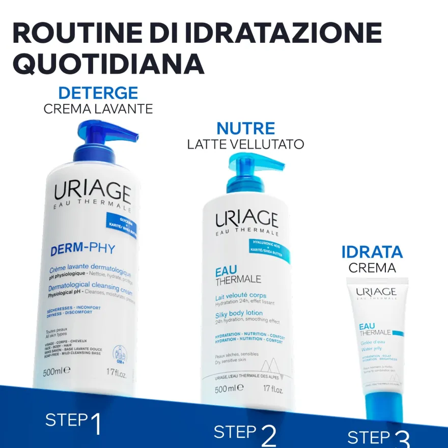 Uriage Derm Phy Crema Lavante Dermatologica Bagno E Doccia Viso E Corpo Pelle Sensibile 200ml