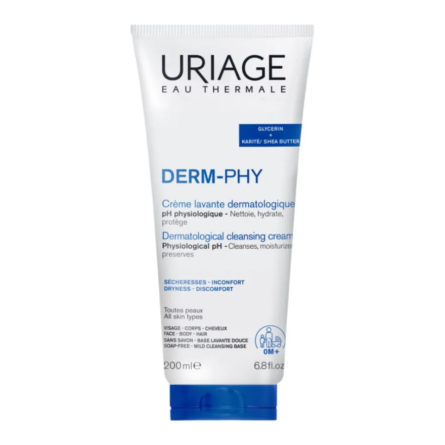 Uriage Derm Phy Crema Lavante Dermatologica Bagno E Doccia Viso E Corpo Pelle Sensibile 200ml