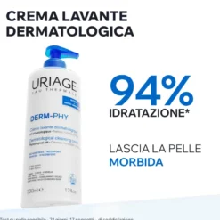 Uriage Derm Phy Crema Lavante Dermatologica Bagno E Doccia Viso E Corpo Pelle Sensibile 50ml