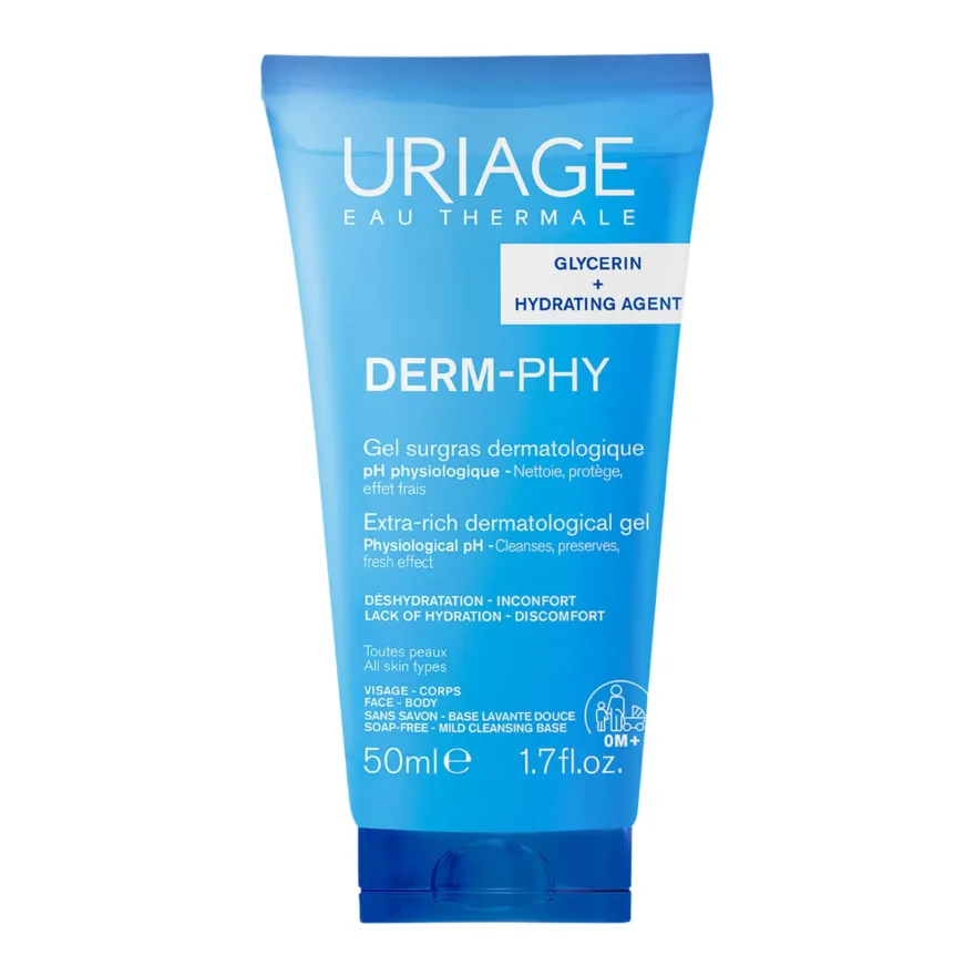 Uriage Derm Phy Gel Doccia Dermatologico Lenitivo E Protettivo Senza Sapone Pelle Sensibile 50ml