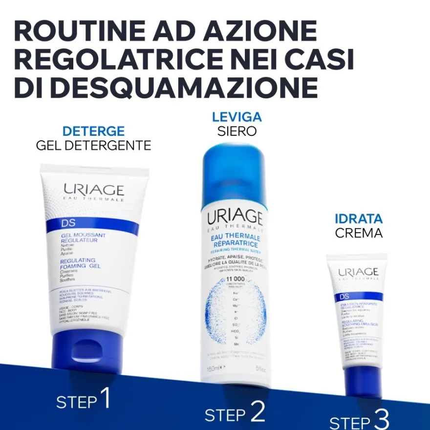Uriage D.s. Gel Detergente Normalizzante Dermatite Seborroica Squame Prurito Viso Corpo 150ml