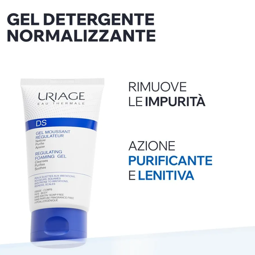 Uriage D.s. Gel Detergente Normalizzante Dermatite Seborroica Squame Prurito Viso Corpo 150ml