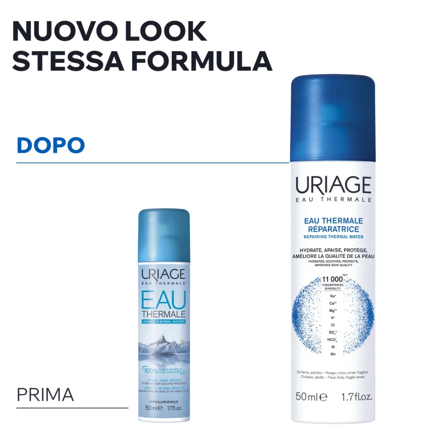 Uriage Eau Thermale Acqua Termale Riparatrice Spray Idratante Lenitivo Protettivo 2 confezioni da 50ml