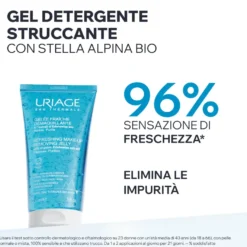 Uriage Gel Detergente Struccante Viso Fresco Per Pelle Sensibile Normale O Secca Purifica 150ml