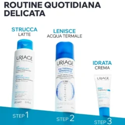 Uriage Latte Detergente E Struccante Tutti Tipi Di Pelle Anche Sensibile Viso Occhi Labbra 250ml