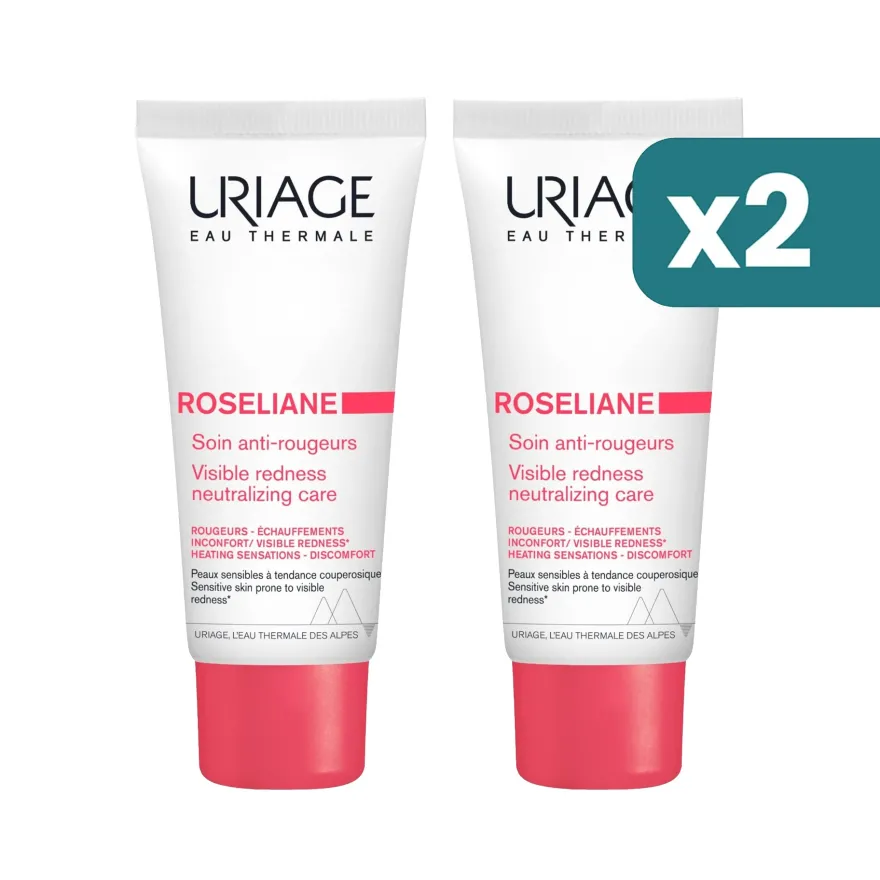 Uriage Roseliane crema anti-rossori pelle sensibile bipacco 2x40ml