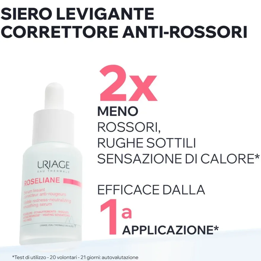 Uriage Roseliane siero viso anti-rossorem pelle sensibile bipacco 2x30ml