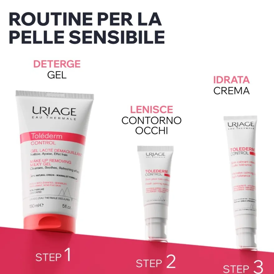 Uriage Tolederm Control Contorno Occhi Fresco Lenitivo Pelle Intollerante Allergica Idrata 15ml