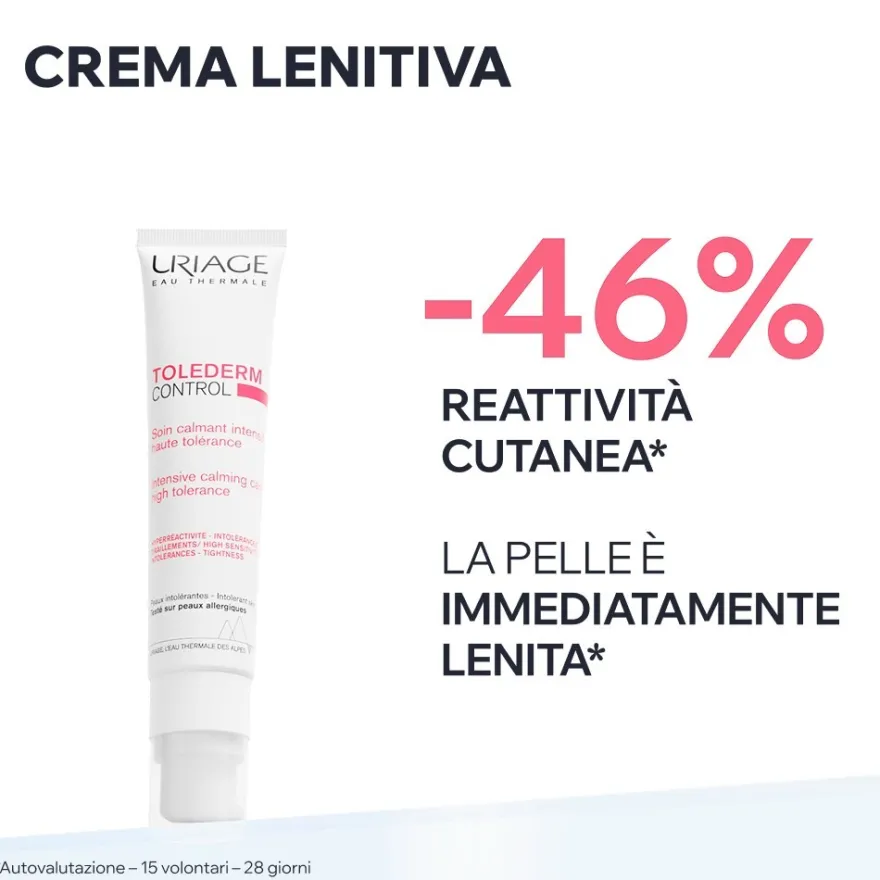 Uriage Tolederm Control Crema Leggera Lenitiva Viso Pelle Intollerante Secca Allergica Idrata 40ml
