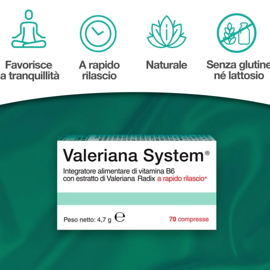Valeriana System Integratore Sonno 70 Compresse