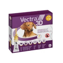 Vectra 3d Spot-on Soluzione 3 Pipette 0,8ml 44mg + 3,9mg + 317mg Cani Da 1,5 A 4kg, Tappo Giallo