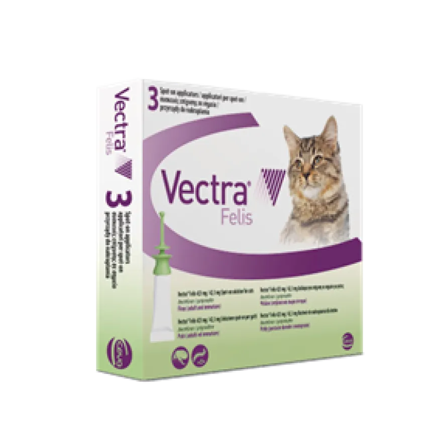 Vectra Felis Spot-on Gatti Soluzione 3 Pipette 0,9ml 423mg + 42,3mg