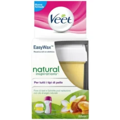 Veet Easy Wax Natural Inspirations Ricarica Roll-on Fiore Tiarè Argan Oil
