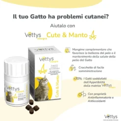 Vettys Integra Cute Manto Gatti 30 Compresse Masticabili