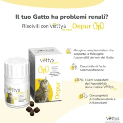 Vettys Integra Depur Gatto 30 Compresse Masticabili