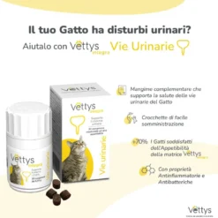 Vettys Integra Vie Urinarie Gatto 30 Compresse