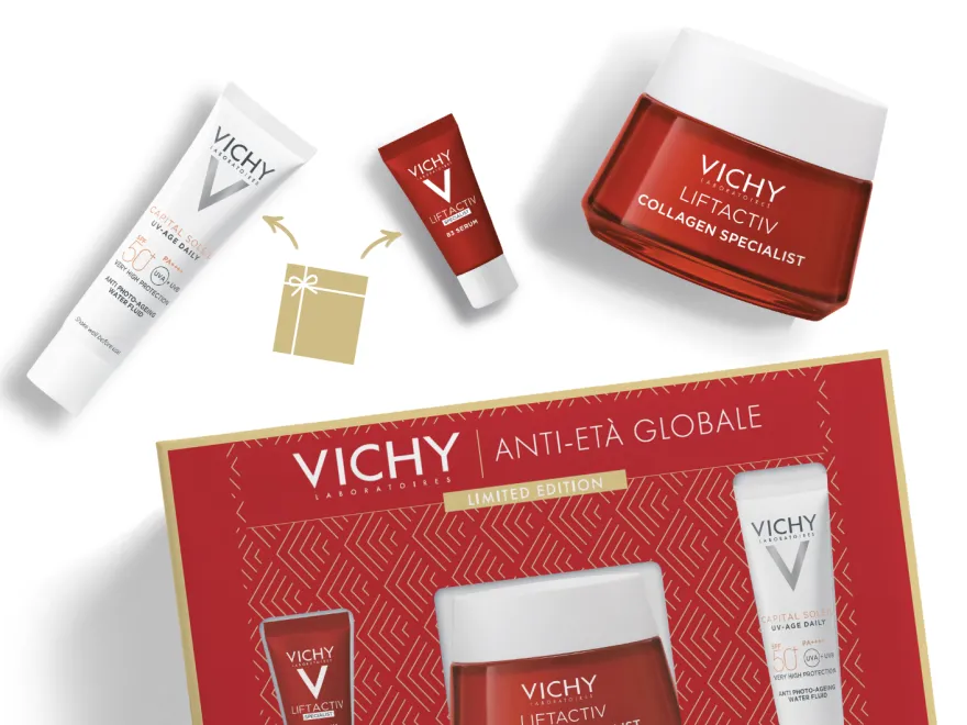 Vichy Cofanetto Antietà Globale B3 Siero Antimacchie 5ml + Crema Giorno 50ml + Uv-age Daily Spf50+ 15ml