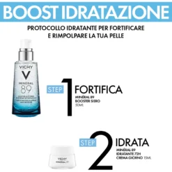 Vichy Cofanetto Regalo Per Idratazione Con Minéral 89 Booster Siero 50ml + Minéral 89 Crema 15ml
