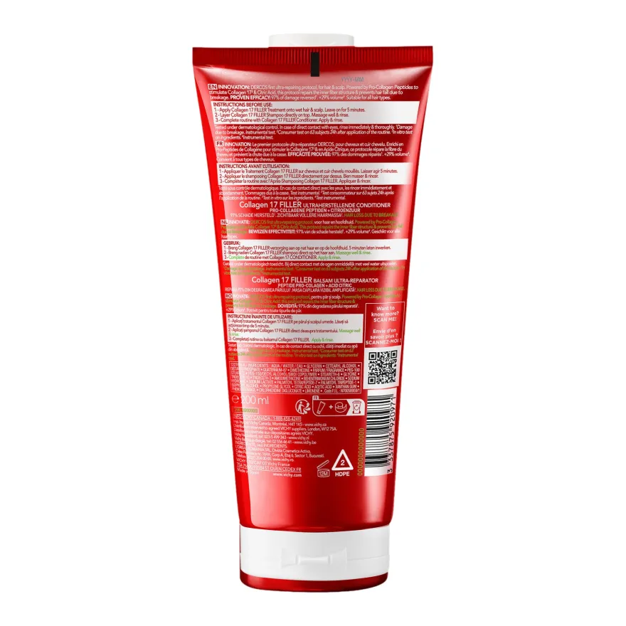 Vichy Dercos Collagen 17 Filler Balsamo Ultra Riparatore 200ml