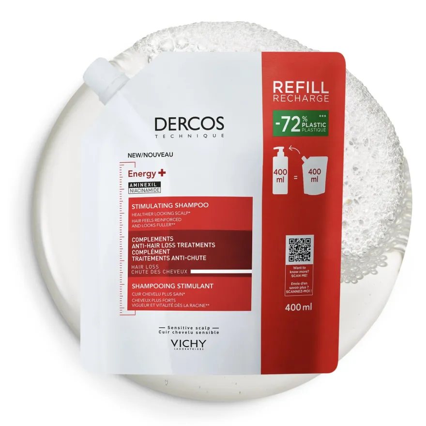 Vichy Dercos Shampoo Energizzante Complemento Anti-caduta Capelli Da Normali A Grassi 390ml